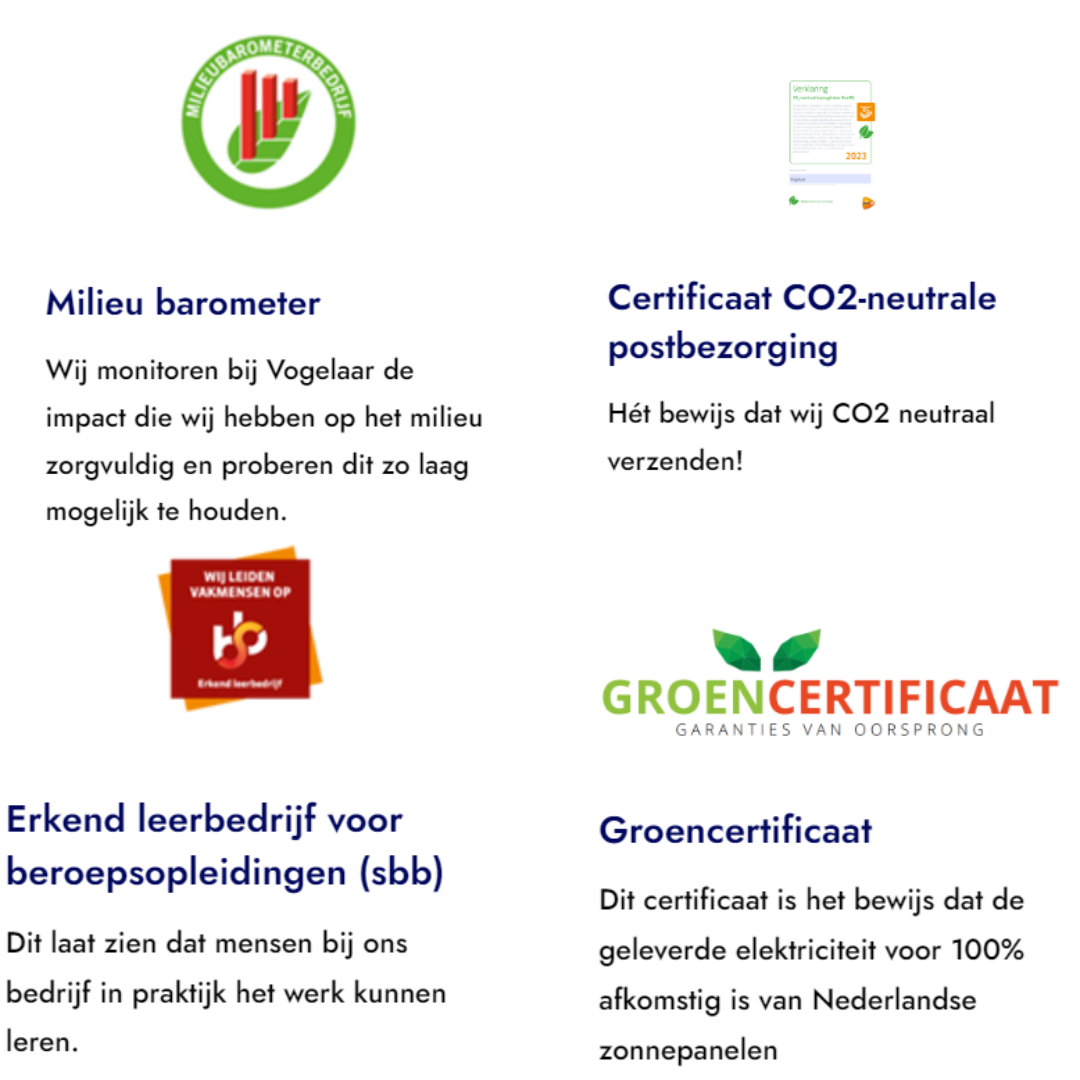 Certificaten Vogelaar
